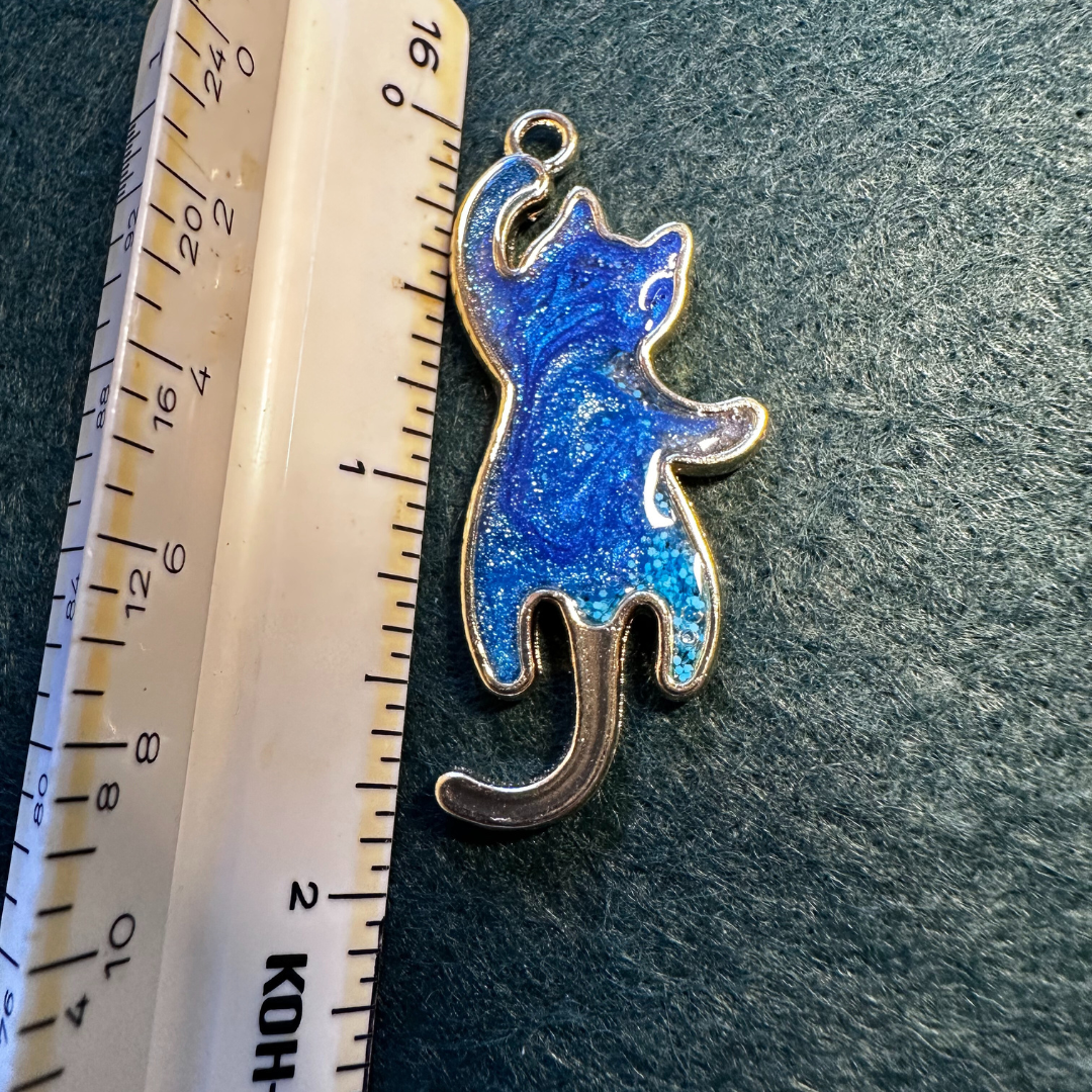 Blue Cat Pendant, Cat Ladies for Kamala Subtle Way to Show your Support