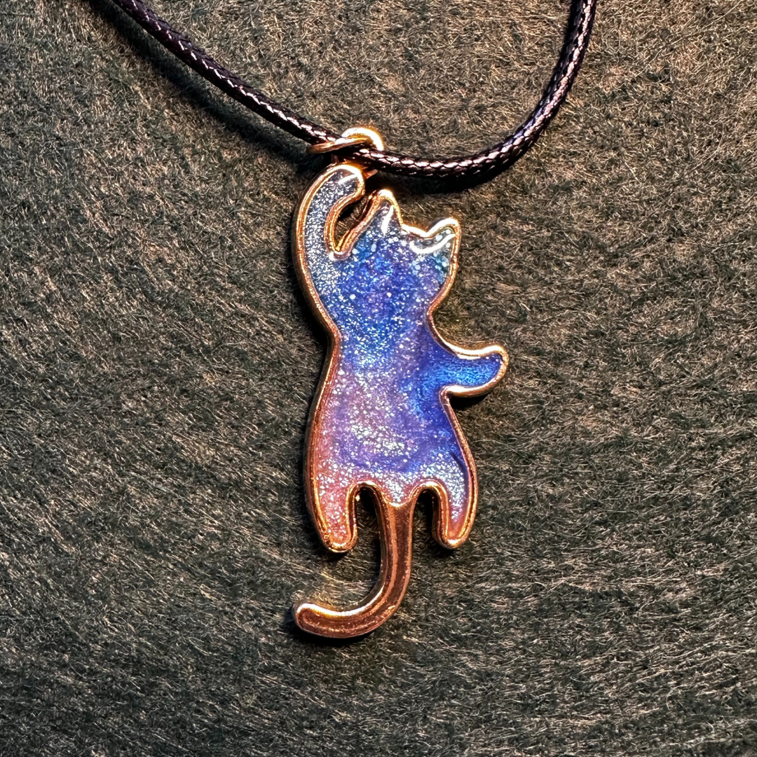 Blue Cat Pendant, Cat Ladies for Kamala Subtle Way to Show your Support