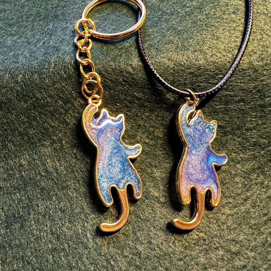 Blue Cat Pendant, Cat Ladies for Kamala Subtle Way to Show your Support