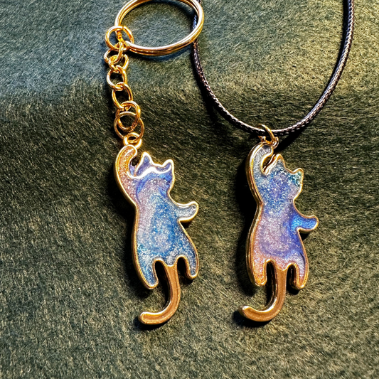 Blue Cat Pendant, Cat Ladies for Kamala Subtle Way to Show your Support