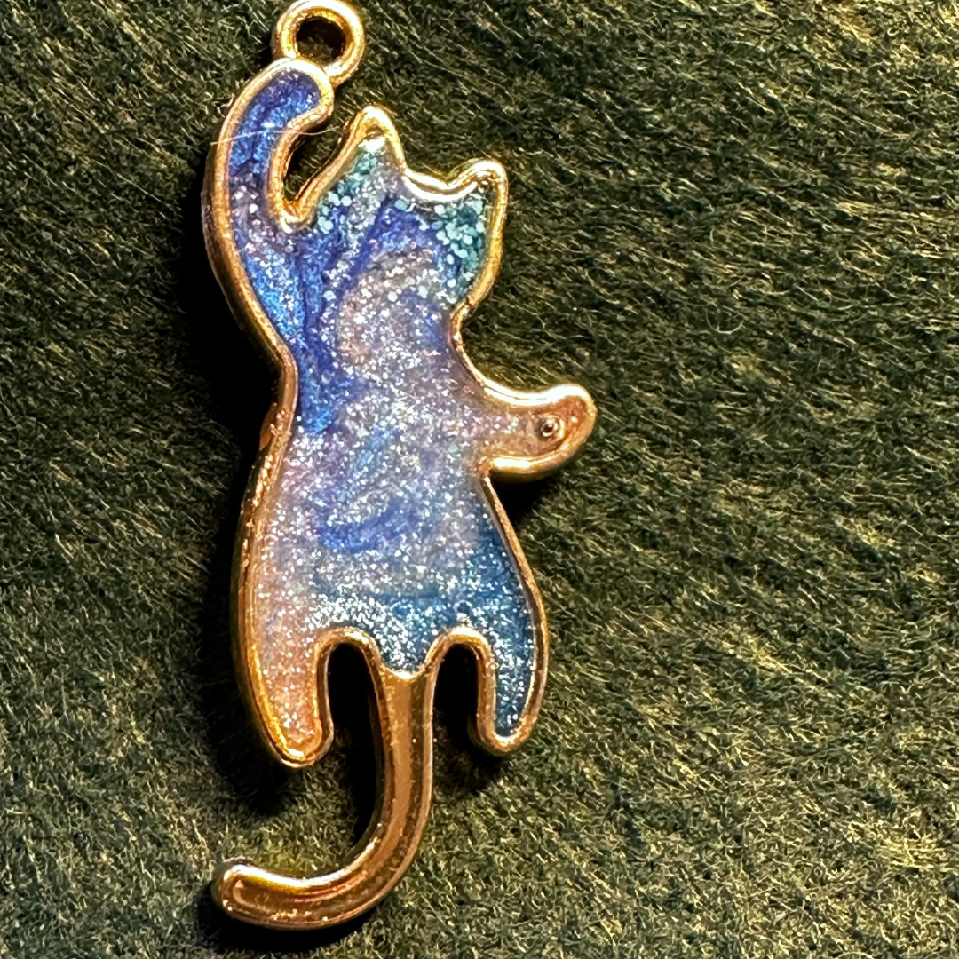 Blue Cat Pendant, Cat Ladies for Kamala Subtle Way to Show your Support