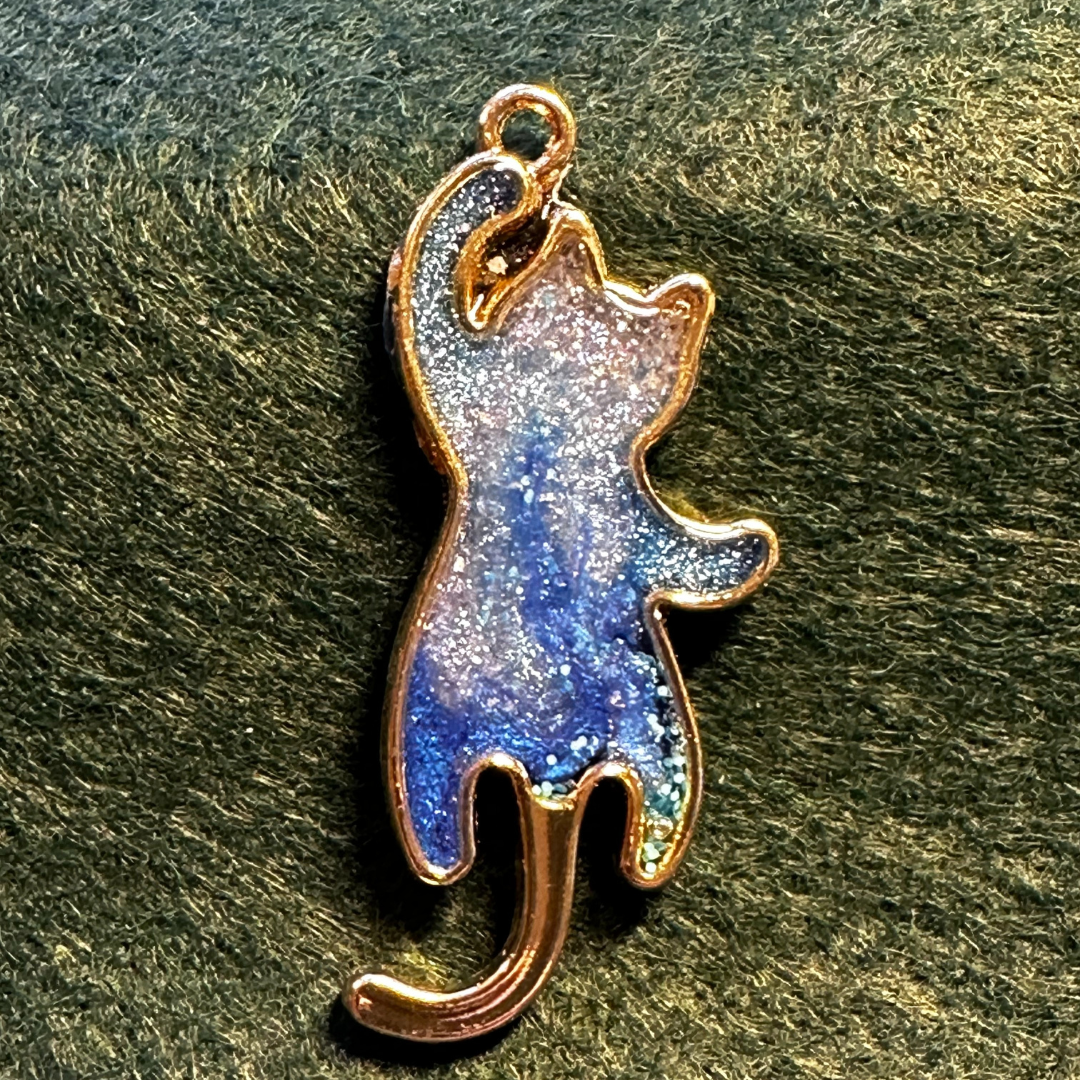 Blue Cat Pendant, Cat Ladies for Kamala Subtle Way to Show your Support