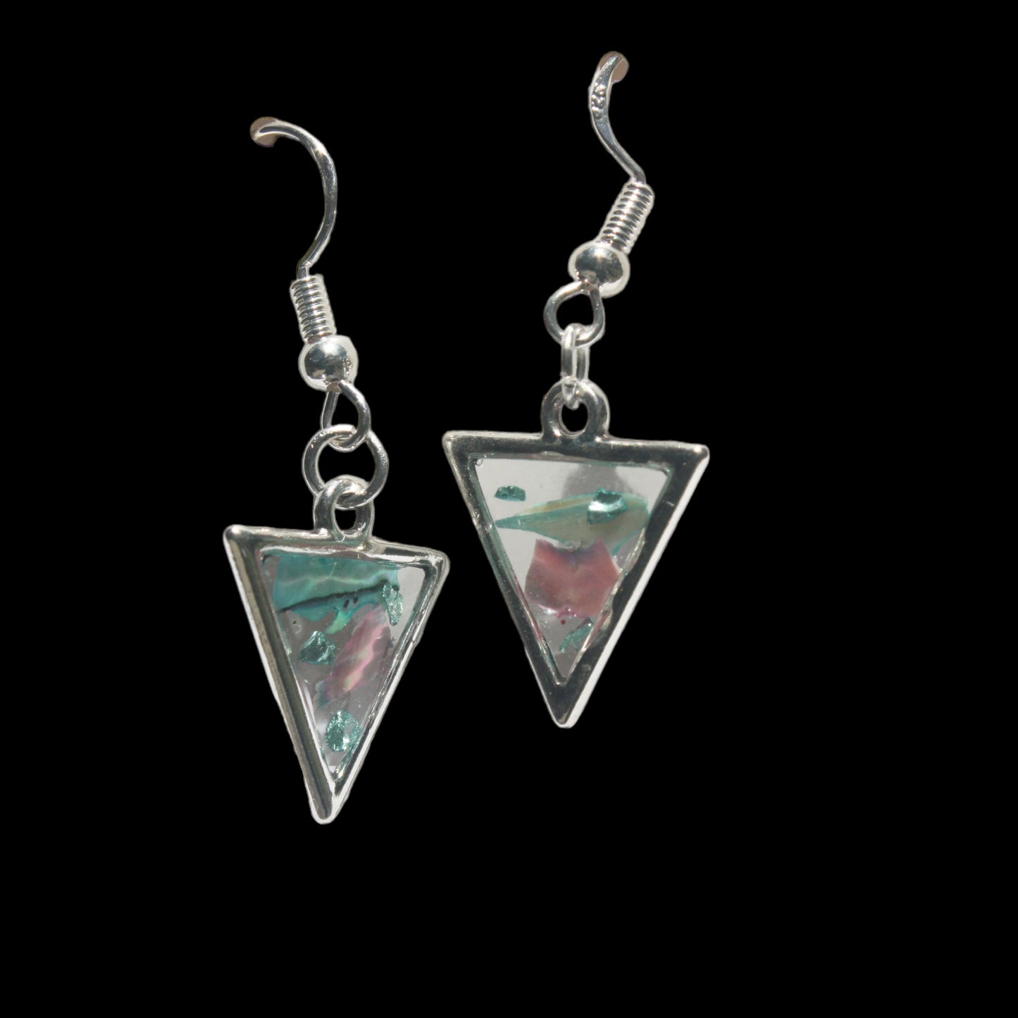 Small Triangle Dangle Earrings