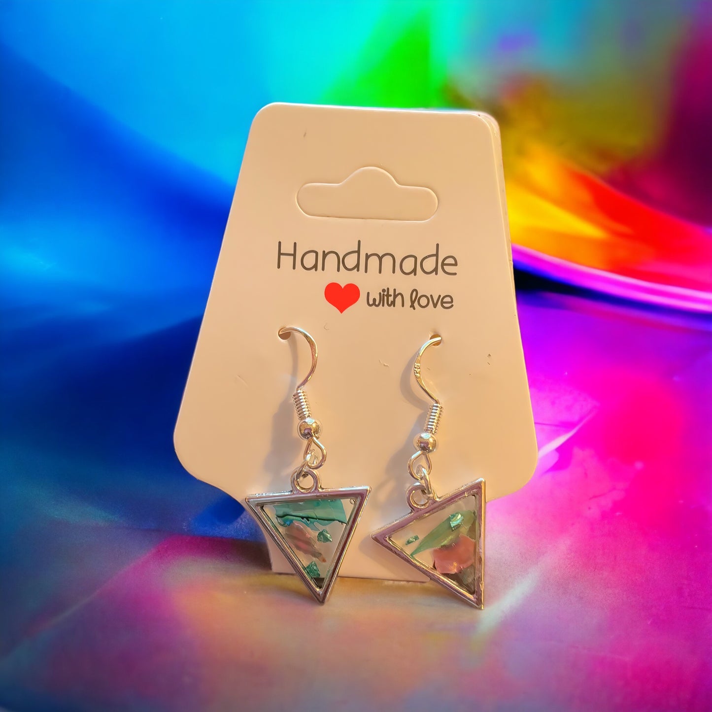 Small Triangle Dangle Earrings