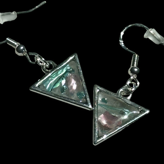 Small Triangle Dangle Earrings