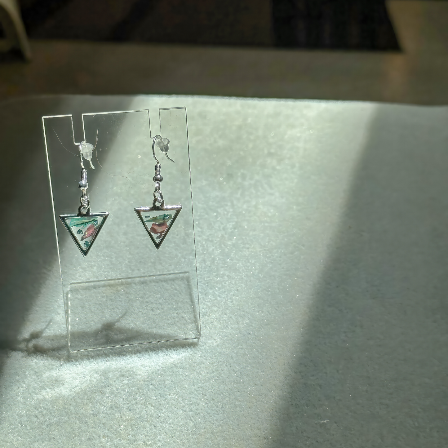 Small Triangle Dangle Earrings