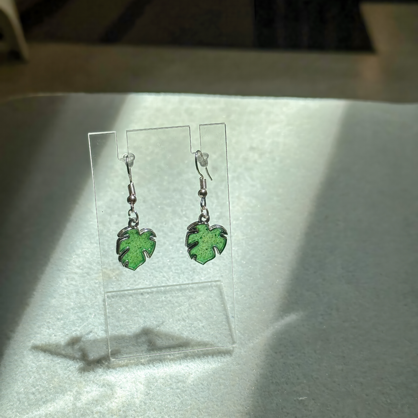 Color Changing Leaf Dangle Earrings