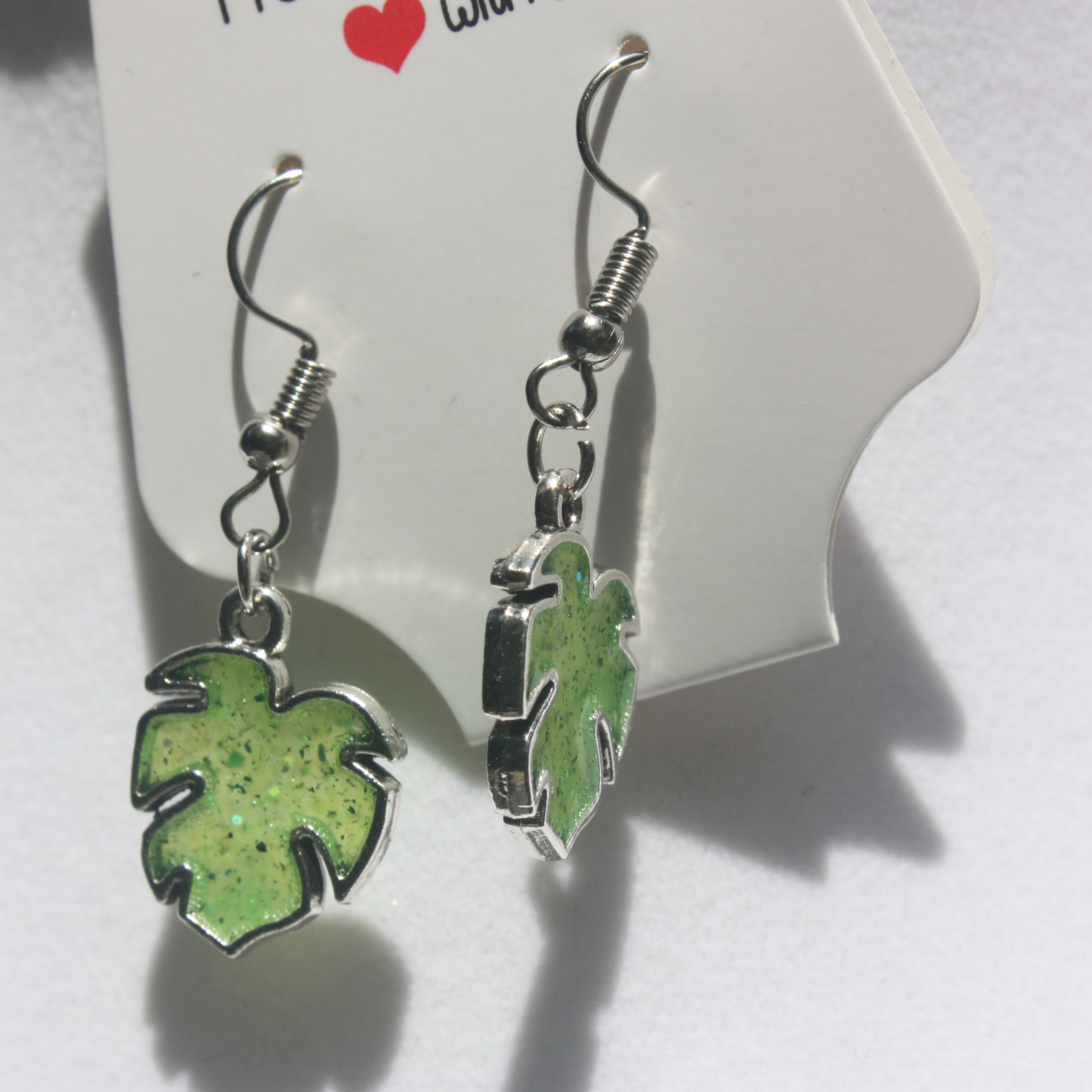 Color Changing Leaf Dangle Earrings