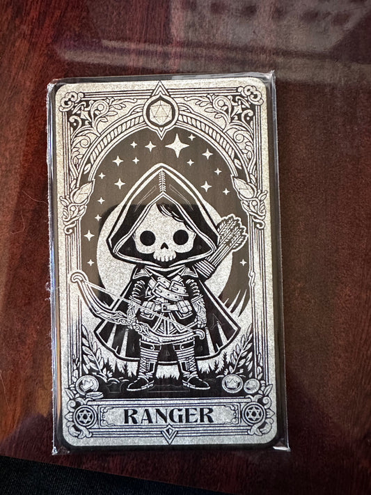 Tarot Card in Dark Wood  - The Ranger, perfect gift for a RPG player or tarot card enthusiast